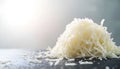 Fresh shredded cabbage on a light table, closup Royalty Free Stock Photo