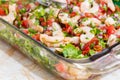 Fresh shrimp ceviche, marinated in lime with fresh vegetables Royalty Free Stock Photo