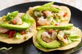 Fresh shrimp ceviche, marinated in lime with fresh vegetables Royalty Free Stock Photo