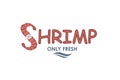 Fresh shrimp emblem