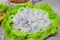Fresh Shrimp in fish sauce with hot and spicy with fresh vagetables on side dish