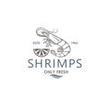 Fresh shrimp label