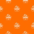 Fresh shrimp pattern vector orange