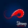 Daily fresh shrimp poster design Royalty Free Stock Photo