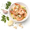 Fresh shrimp scampi isolated on transparent background Royalty Free Stock Photo