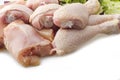 Fresh skinless chicken thighs and legs Royalty Free Stock Photo