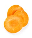 Fresh slice of carrot Royalty Free Stock Photo