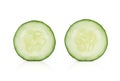 Fresh slice cucumber isolated on white background Royalty Free Stock Photo