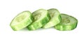 Fresh slice cucumber isolated on a white background with clipping path Royalty Free Stock Photo