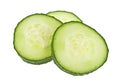 Fresh slice cucumber vegetables isolated on white background Royalty Free Stock Photo