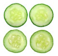 Fresh slice cucumber on white background Royalty Free Stock Photo