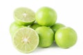 Fresh slice lime isolated on white background. Royalty Free Stock Photo