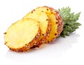 Fresh slice pineapple isolated on white background Royalty Free Stock Photo