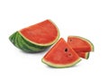 Watermelon slice on white background Royalty Free Stock Photo