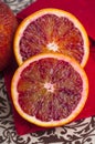 Fresh sliced blood orange