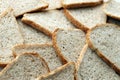 Fresh sliced bread in full frame macro photo Royalty Free Stock Photo