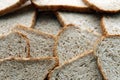 Fresh sliced bread in full frame macro photo Royalty Free Stock Photo