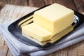 Fresh sliced butter Royalty Free Stock Photo