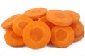 Fresh sliced carrots Royalty Free Stock Photo