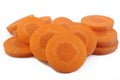Fresh sliced carrots Royalty Free Stock Photo