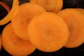 Fresh sliced carrots Royalty Free Stock Photo