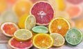 Fresh sliced citrus fruit Royalty Free Stock Photo