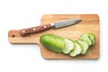 Fresh sliced cucumber. Royalty Free Stock Photo