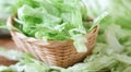 Fresh sliced Iceberg lettuce Royalty Free Stock Photo