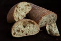 Fresh sliced italian Ciabatta bread on background Royalty Free Stock Photo