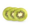 Fresh sliced kiwi fruit isolated on white background Royalty Free Stock Photo