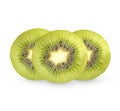 Fresh sliced kiwi fruit isolated on white background Royalty Free Stock Photo