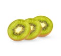 Fresh sliced kiwi fruit isolated on white background Royalty Free Stock Photo