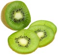 Fresh sliced kiwi on white background Royalty Free Stock Photo