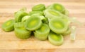 Fresh sliced leeks Royalty Free Stock Photo