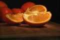 Fresh sliced oranges delicious isolated Royalty Free Stock Photo