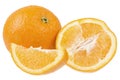 Fresh sliced oranges isolated Royalty Free Stock Photo