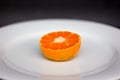 Fresh sliced  oranges on the plate Royalty Free Stock Photo