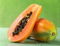 Fresh sliced papaya