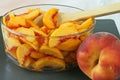 Fresh Sliced Peaches Royalty Free Stock Photo