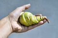 Fresh sliced pear Royalty Free Stock Photo