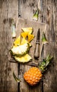 Fresh sliced pineapple Royalty Free Stock Photo