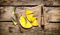 Fresh sliced pineapple Royalty Free Stock Photo