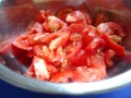 Fresh sliced tomatoes. Royalty Free Stock Photo