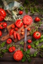 Fresh sliced tomatoes Royalty Free Stock Photo