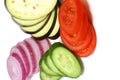 Fresh sliced vegetables Royalty Free Stock Photo