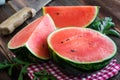 Fresh sliced watermelon Royalty Free Stock Photo