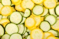 Fresh slices of summer squash