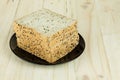 Fresh slices of wholewheat bread with various seeds and multigrain Royalty Free Stock Photo