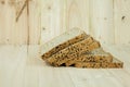 Fresh slices of wholewheat bread with various seeds and multigrain Royalty Free Stock Photo