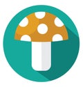 Fresh small mushroom, icon